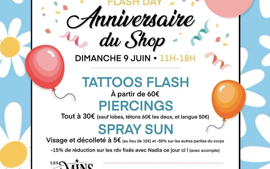 Nous fêtons les 1 an du shop!